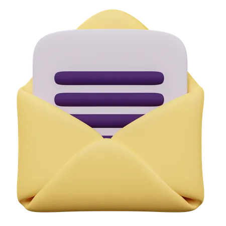 Email Sign 3 D Illustration 3D Icon