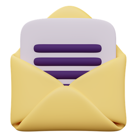 Open Mail  3D Icon