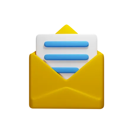 Open Mail  3D Icon