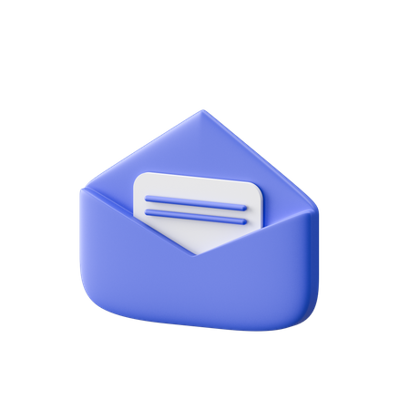 Open Mail  3D Illustration