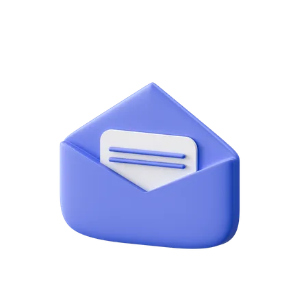 Open Mail  3D Illustration