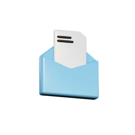 Open Mail  3D Illustration