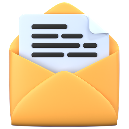 Open message  3D Icon