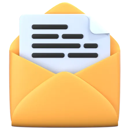 Open message  3D Icon