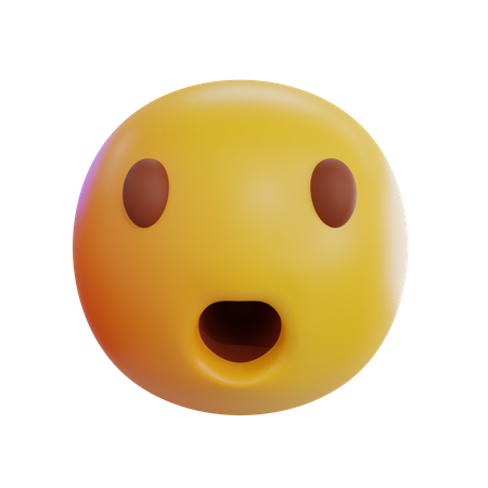 Open Mouth Emoji 3D Icon