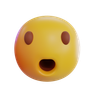 open mouth emoji 3d logo