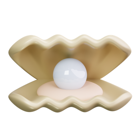 Open Oyster Pearl  3D Icon