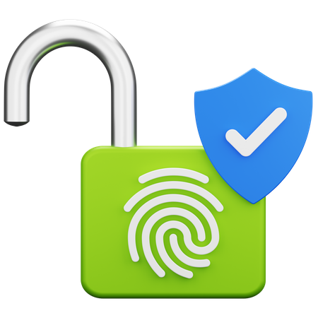 Open Padlock  3D Icon