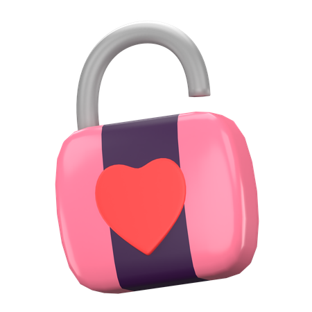 Open Padlock  3D Icon