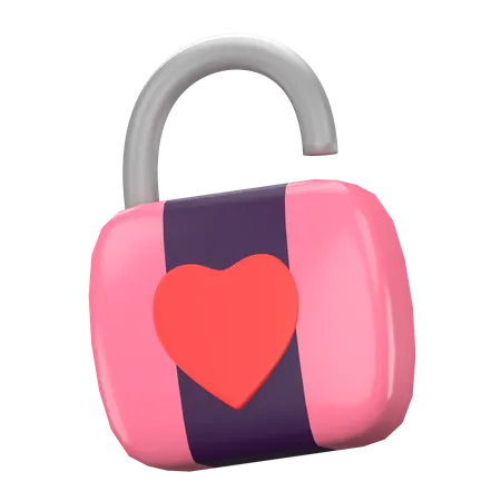 Open Padlock  3D Icon