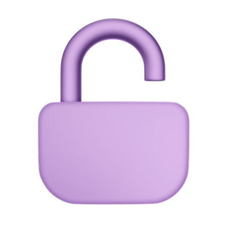 Open Padlock  3D Illustration