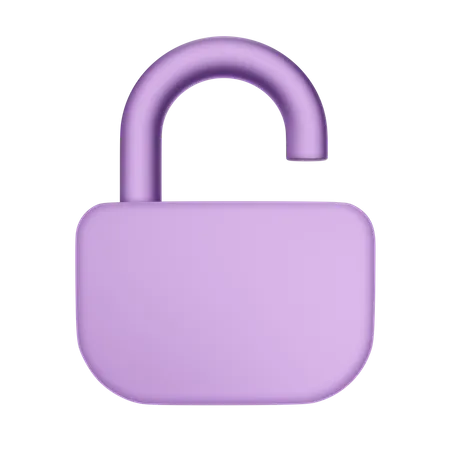 Open Padlock  3D Illustration