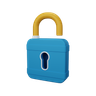 3d open padlock emoji