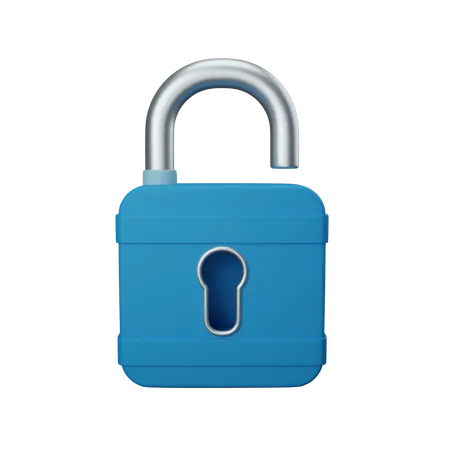 3 D Rendering Open Padlock Isolated Useful For User Interface Apps And Web Design Illustration 3D Icon