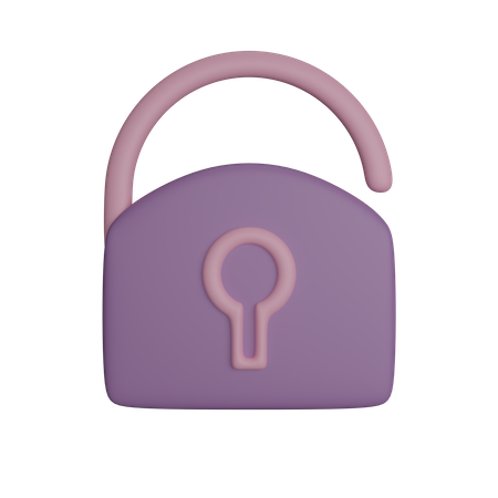 Open Padlock  3D Icon