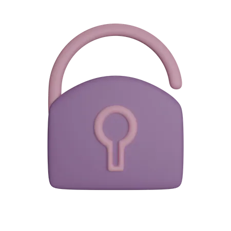 Open Padlock  3D Icon