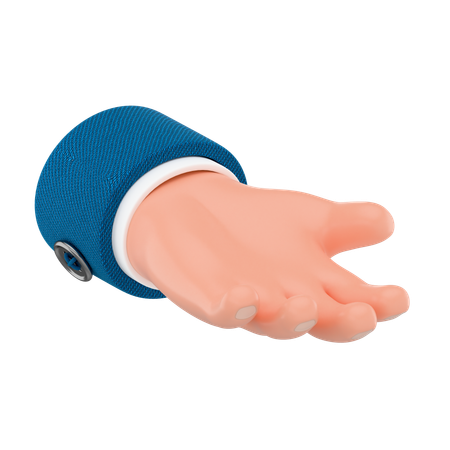 手のひらを開くジェスチャー  3D Icon