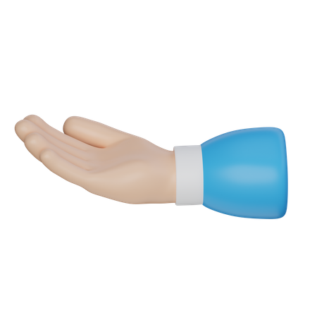 Open Palm Hand Gesture  3D Icon