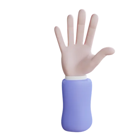 Open Palm Hand Gesture  3D Icon