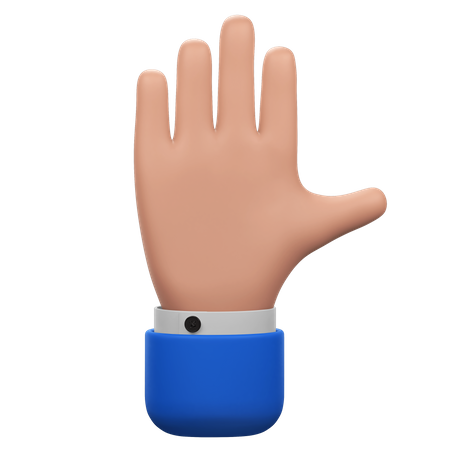 Open Palm Hand Gesture  3D Icon