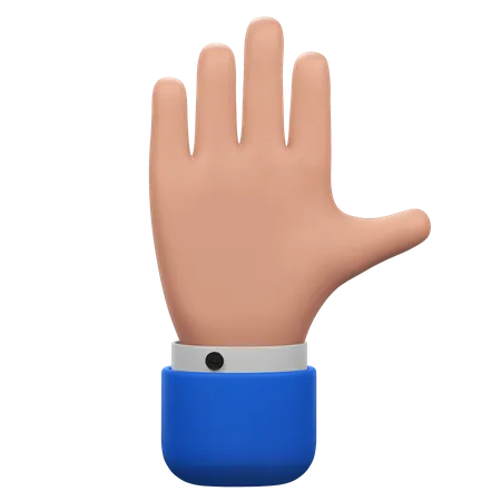 Open Palm Hand Gesture  3D Icon