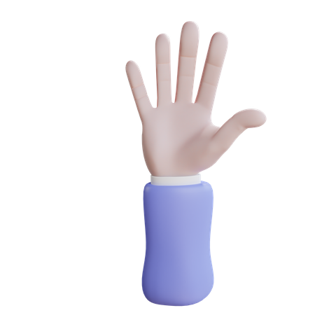 Open Palm Hand Gesture  3D Icon