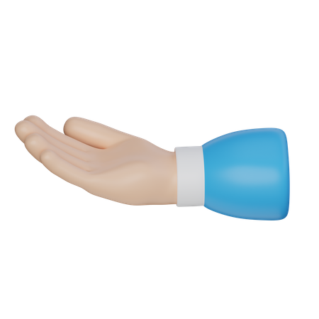 Open Palm Hand Gesture  3D Icon