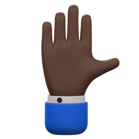 Open Palm Hand Gesture  3D Icon