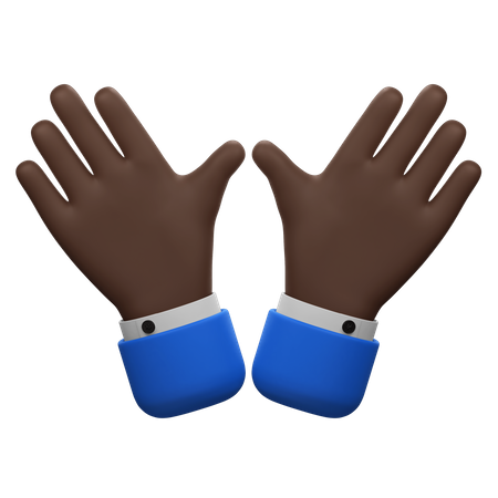 Open Palm Hands Gesture  3D Icon