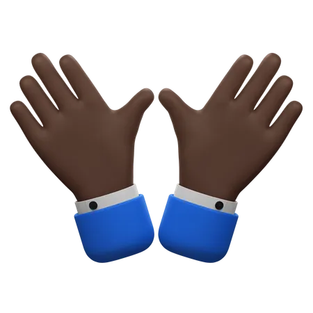 Open Palm Hands Gesture  3D Icon