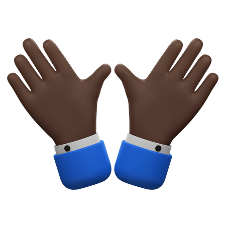 Open Palm Hands Gesture  3D Icon