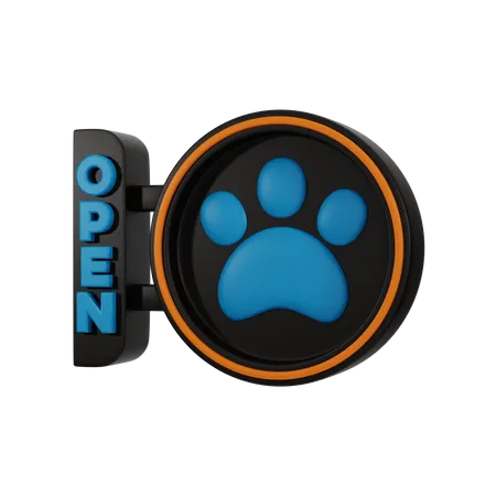 Abrir pet shop  3D Icon
