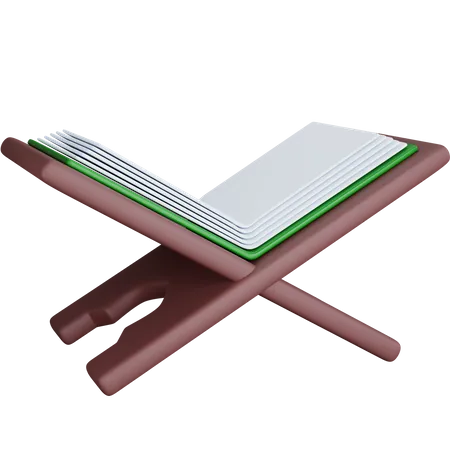 3 D Rendering Open Islamic Book Isolated 3D Icon