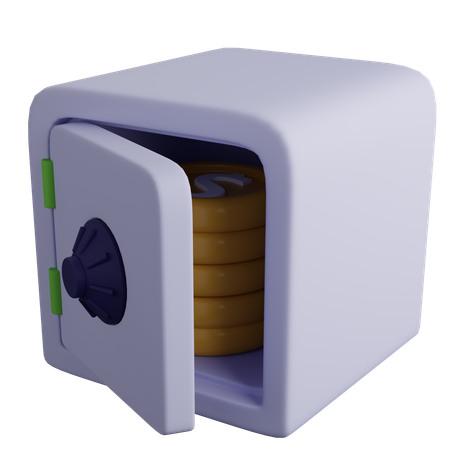 Open Safe  3D Icon