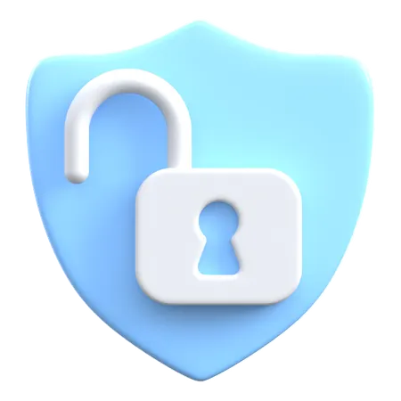 Open shield  3D Icon