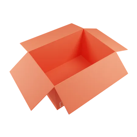 Open Shipping Box  3D Icon