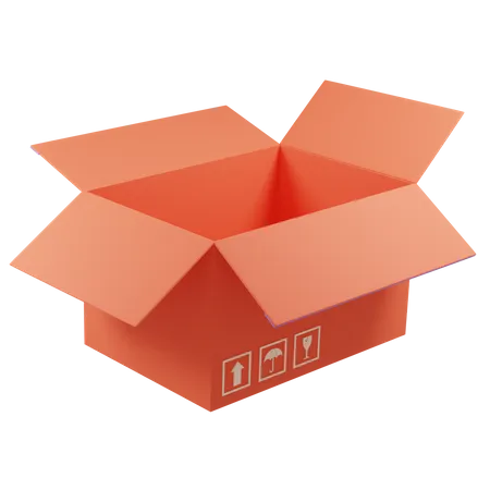 Open Shipping Box  3D Icon