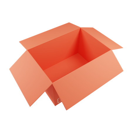 Open Shipping Box  3D Icon