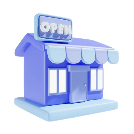 Open Sign For Shop 3 D Illustration 3D Icon