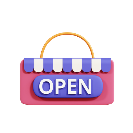 Open Shop  3D Icon