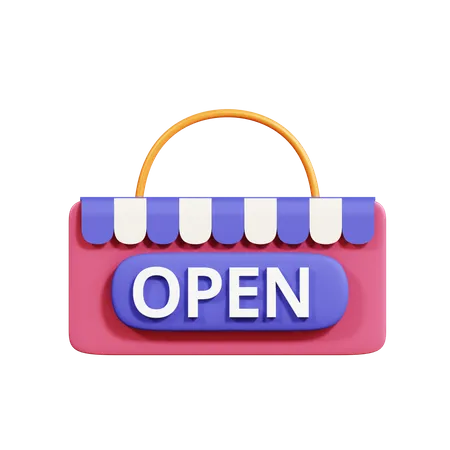 Open Shop  3D Icon