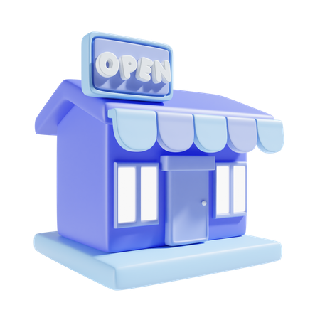 Open Shop  3D Icon