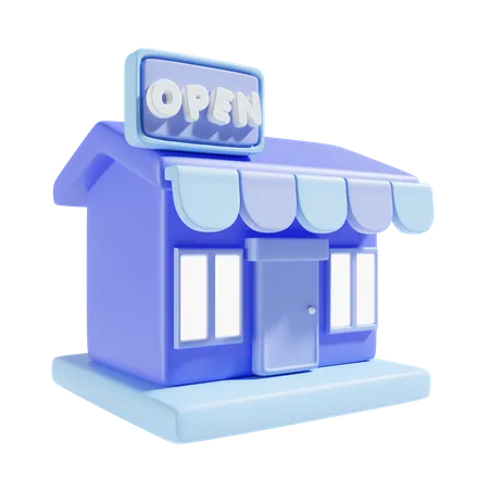 Open Shop  3D Icon