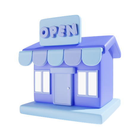 Open Shop  3D Icon