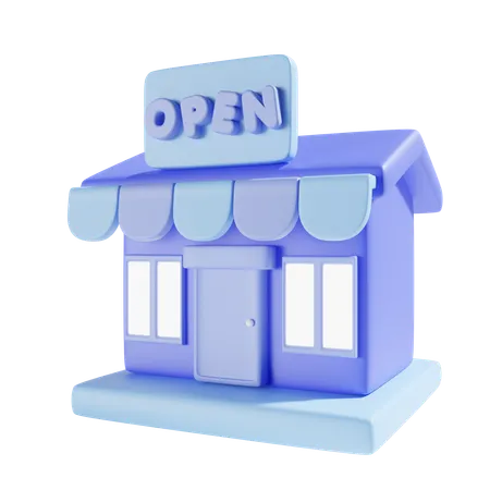 Open Shop  3D Icon