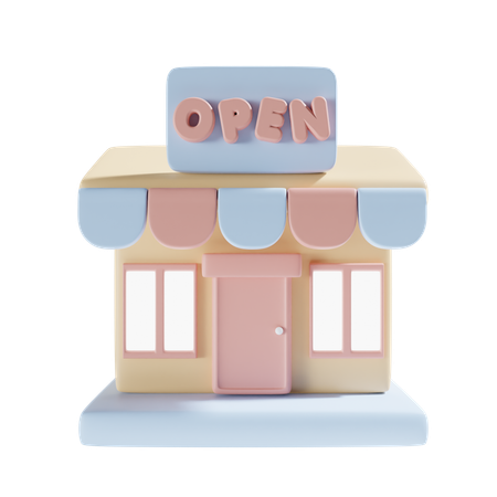 Open Shop  3D Icon