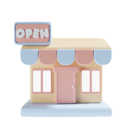 Open Shop  3D Icon