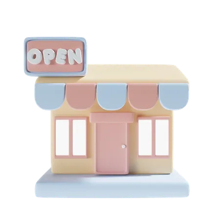 Open Shop  3D Icon