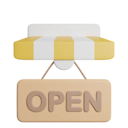 Open Shop  3D Icon