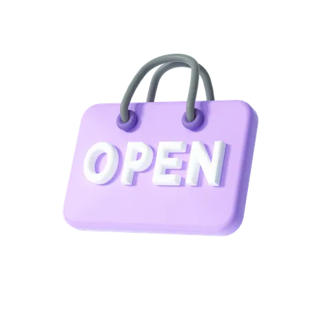 Open Shop  3D Illustration